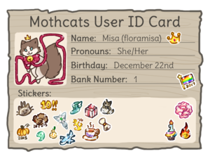 floramisa's Decorated Mothcat Bank Card